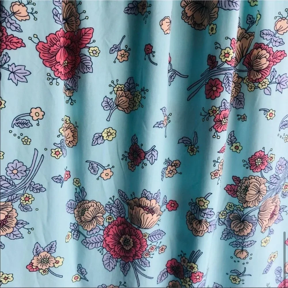 Gap Floral Aqua Blue Dress